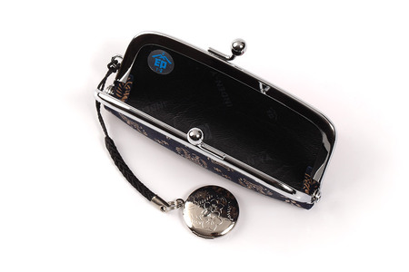 なまはげ館オリジナルデザイン印伝 印鑑入れ（紺）印鑑ケース はんこ