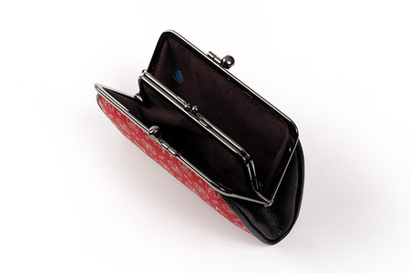 なまはげ館オリジナルデザイン印伝 親子がま口（赤） 和柄