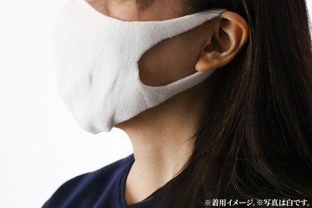 オーガニックコットン使用の洗ってくりかえし使える立体ニットマスク 2枚セット（白・黒 各色1枚）日本製 洗える