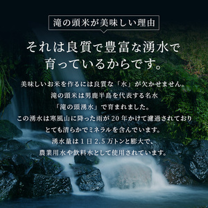 令和6年産 あきたこまち 玄米 男鹿の湧水 滝の頭米 30kg 秋田県 男鹿市 いりあいファーム滝の頭