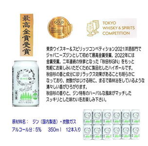 まるで飲む森林浴！秋田杉ジンハイボール350ml缶【小川忠太郎商店】[B5205]