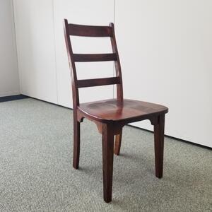 ハイバックチェアー 椅子 いす イス ハイバック 背もたれ ダイニングチェア 木製チェア 食卓椅子 高座椅子 アンティーク調 高級 インテリア 家具 レトロ 和モダン 和室【(有)高松木工】[F8804]