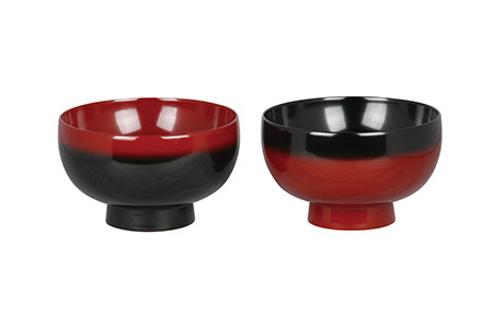 川連漆器 ぼかし塗夫婦椀 漆器 漆器 【(株)阿部健吉商店】[C5301]