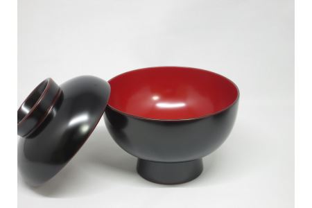 川連漆器 雑煮椀 溜内朱 漆器 漆器 漆器 漆器 [C5802]