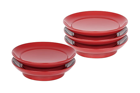 川連漆器 4寸椿皿 5枚揃 漆器 漆器 【寿次郎漆工芸】[D6002]