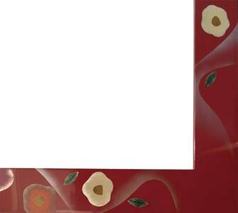 川連漆器×LED額縁【伝統と新しさの融合】椿・ライン 漆器 漆器 【株式会社たなか】[F8201]