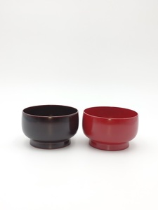 川連漆器 如月夫婦椀 漆器 漆器 【(株)阿部健吉商店】[H5-5303] | 秋田