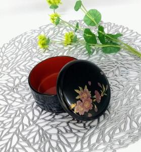 川連漆器 蓋付一段小鉢 桜 漆器 漆器 【井上漆器店】[B1-5901]