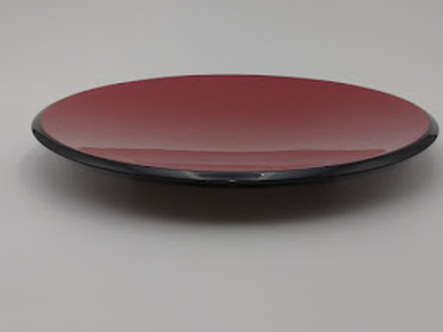 川連漆器 丸盛皿 漆器 漆器 【(株)阿部健吉商店】[H5305]