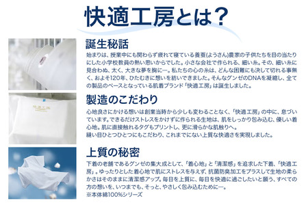 GUNZE【快適工房】半袖丸首 ホワイト（KQ5014）Lサイズ 2枚 肌着 メンズ 男性用