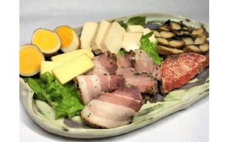 岩城の燻製屋チャコール 桜の舞燻製 詰め合わせ 7種(さば 鮭 ベーコン チーズ豆腐 チーズ 鶏もも肉 たまご)