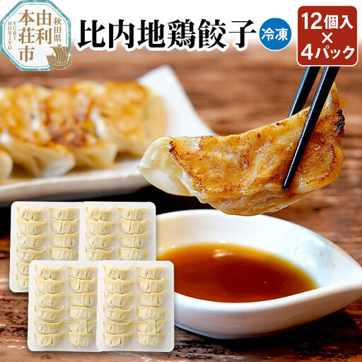 比内地鶏 餃子12個×4パック 日本三大地鶏 国産 秋田県 由利本荘市