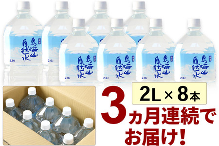 《定期便3ヶ月》鳥海山自然水(2L)8本×3か月連続 計24本