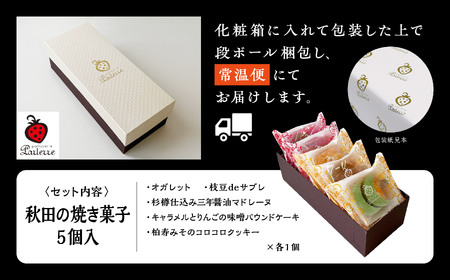 秋田の焼き菓子 5種セット【パティスリーパルテール】