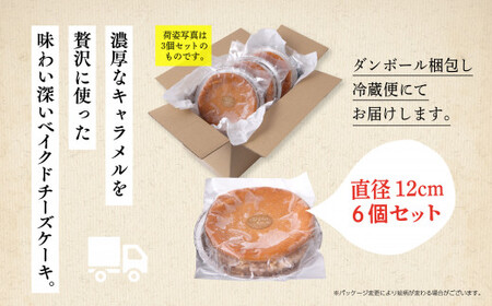 キャラメルベイクドチーズケーキ 6個セット【飯田川つくし苑】