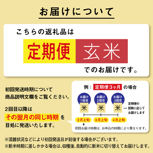 《先行予約》【3ヶ月定期便】玄米 令和8年産 あきたこまち 10kg 玄米