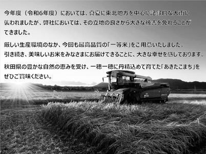 令和6年産 秋田県産あきたこまち 一等米 農家直送 無洗米10kg　内小友ファーム