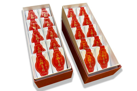 三杯もちミニ(赤あん) 10個 詰め合わせ×2箱【菓子司つじや】