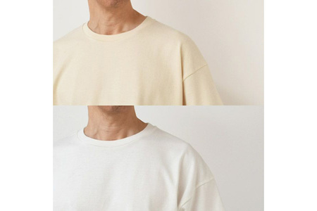 nayuta オーガニックコットン ベーシックTシャツ HW10／1 オフホワイト【M】ユニセックス  秋田県 大仙市