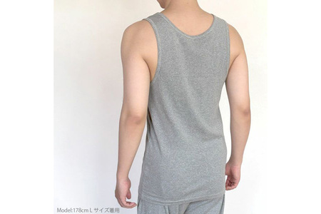 nayuta オーガニックコットン メンズ リラクシングウェア タンクトップ グレー【M】 秋田県 大仙市