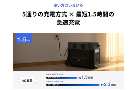 EcoFlow ポータブル電源（容量3,600Wh）DELTA Pro エコフロー デルタプロ