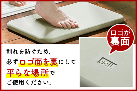 soil バスマット【グリーン】日本製 ソイル 珪藻土 水滴 吸水 速乾 乾燥 足拭きマット 足ふきマット 吸水マット アスベスト不使用