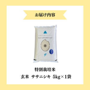 【令和7年産】栽培期間中 農薬・化学肥料不使用 【玄米】 特別栽培米ササニシキ5kg×1