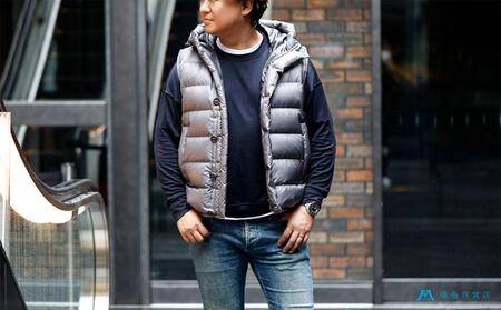 【藤巻百貨店】HOKKAIDO DOWN×CENTENA （グレー L） 北海道ダウンベスト