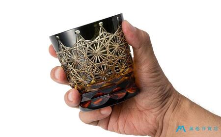 【藤巻百貨店】<深川硝子工芸>二色被せクリスタル 小樽切子 オールド「冠」