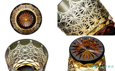 【藤巻百貨店】<深川硝子工芸>二色被せクリスタル 小樽切子 オールド「冠」