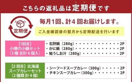 【4回定期便】小樽の小鍋・北海道スープカレーセット