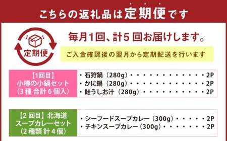 【5回定期便】小樽の小鍋・北海道スープカレーセット