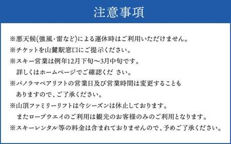 小樽天狗山スキー場 リフト1日券 2枚
