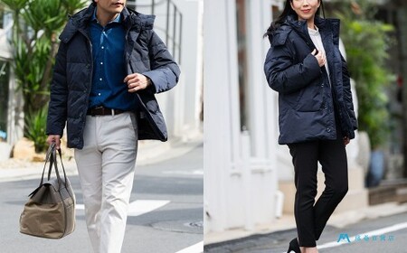 【Lサイズ】 【藤巻百貨店】 HOKKAIDO DOWN×CENTENA （ネイビー） 北海道ダウンコート L 【2026年12月上旬より順次発送】 ダウン ダウンコート コート ダウンジャケット 北海道 小樽市