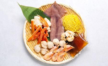 [A123] 海鮮 しお鍋 セット ずわいがに いか 帆立 ラーメン付