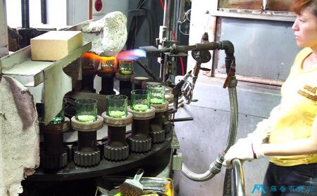 DW005 【藤巻百貨店】深川硝子工芸/国産クリスタルグラス「GOKAN」Fujimaki Blue （OWAN WAVE）