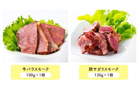 小樽 ベーコン ＋くんせいセットC 全6種 計1.1kg ソーセージ フランク 豚ナンコツ