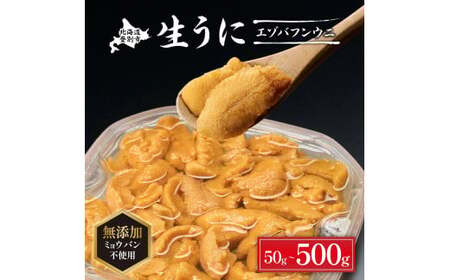 先行予約 無添加 極上 エゾバフンウニ 塩水パック 50g 配送期間B：10月下旬～11月下旬迄 | うに 高級 ウニ 雲丹 生ウニ エゾバフンウニ 塩水 人気 ふるさと納税 北海道 登別市