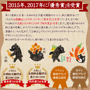 北海道のわら納豆（小粒）80g×6本 たれ付き【くま納豆】
