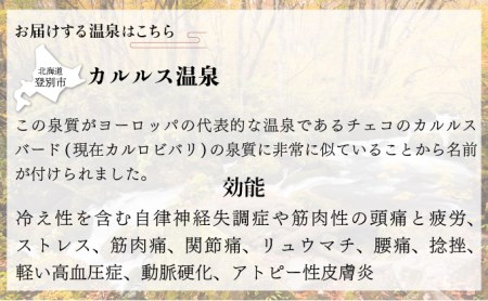 自宅で温泉入浴 登別カルルス温泉20L