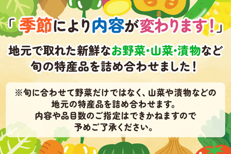 《2025年2月配送》母さんのおすすめセット～季節の野菜詰め合わせと仙北市の地酒（720ml）～