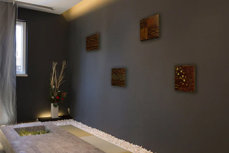 角館樺細工《あゆわら》壁掛け 桜皮細工（かばざいく）さくら