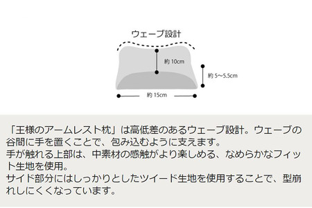 AA149　王様のアームレスト枕セット(キーボード＆マウス)（レッド）【104-002160-12】