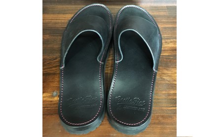 レザーサンダル（ブラック）サイズ8（26～26.5cm）【キャッスルファイブレザーアート】 ファッション 靴 シューズ 牛革 