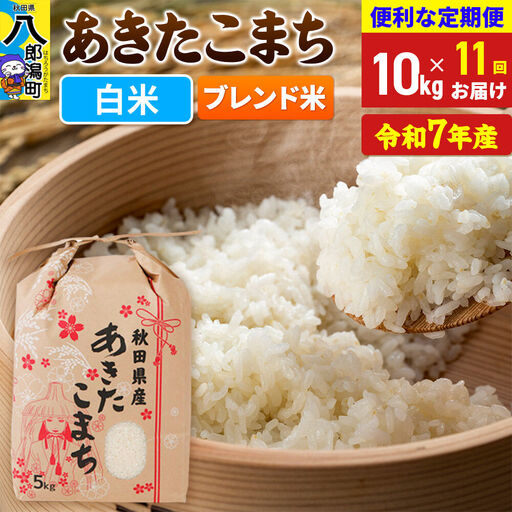 《定期便11ヶ月》 あきたこまち ブレンド米 10kg【白米】令和7年産 秋田県産 こまちライン