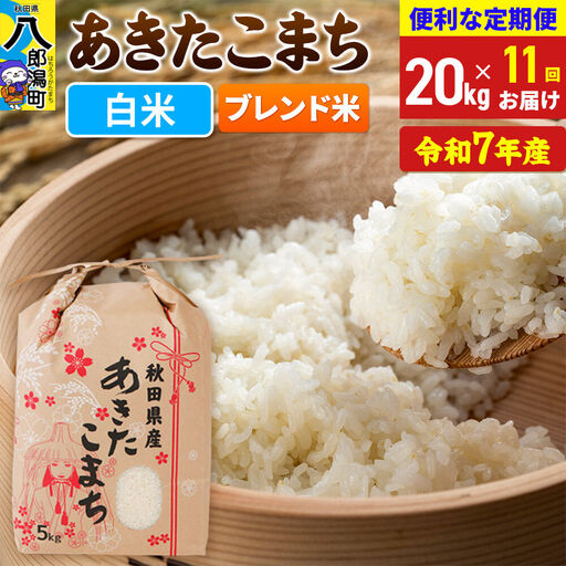《定期便11ヶ月》 あきたこまち ブレンド米 20kg【白米】令和7年産 秋田県産 こまちライン