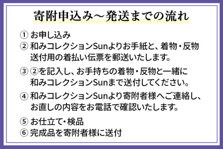 袷着物（小紋、大島紬、色無地）からコートや羽織へのリメイク+ガード加工