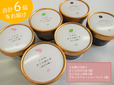 さくらアイス6個（3種類×2個）ブラックベリー