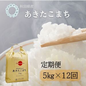 【定期便】秋田県産　あきたこまち5kg×12回