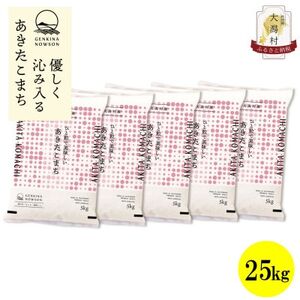 【毎月定期便】秋田県産あきたこまち無洗米25kg(5kg×5)全12回【配送不可地域：離島・沖縄県】【4072901】